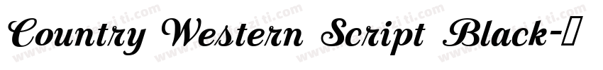Country Western Script Black字体转换